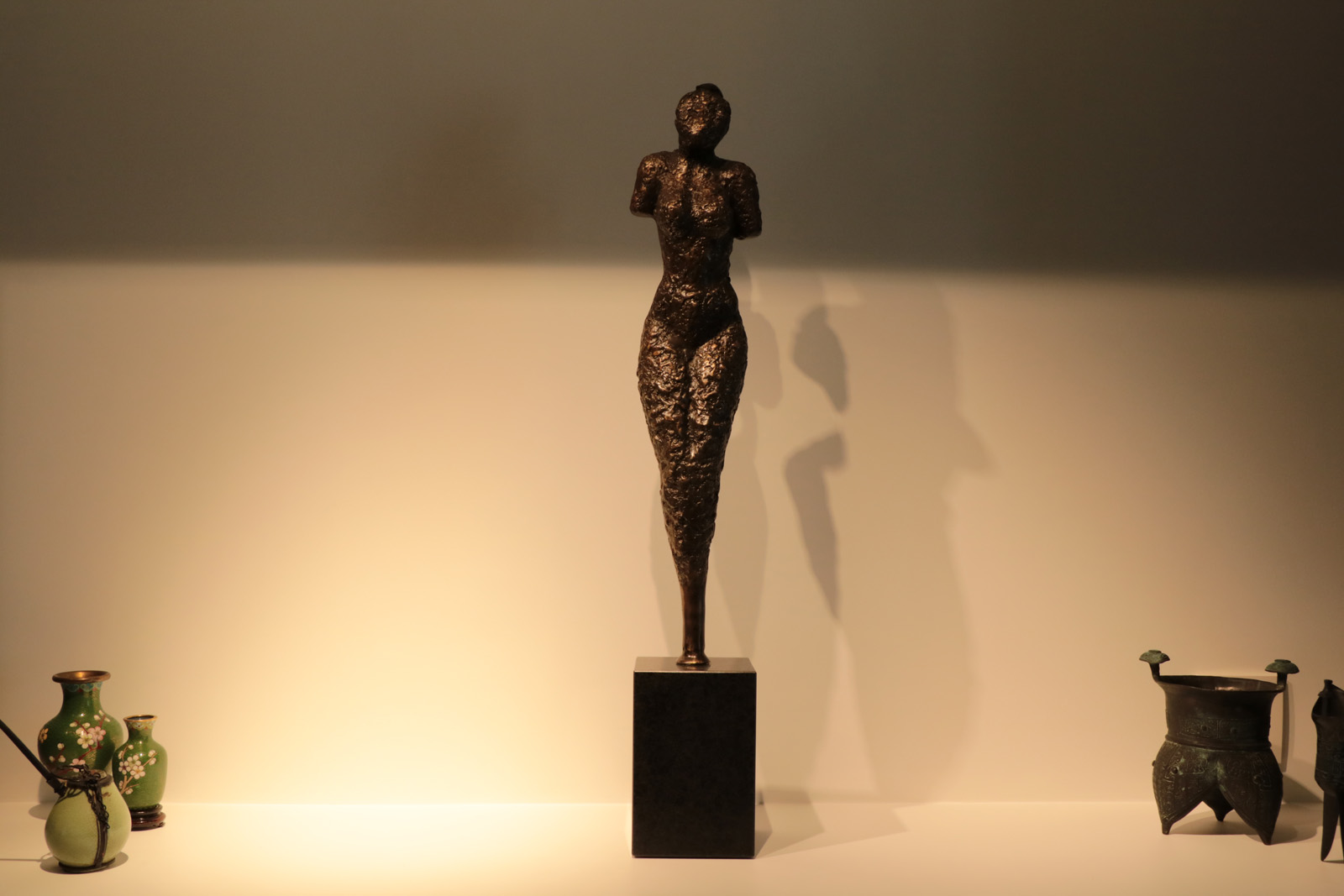 Bronze naked statue
